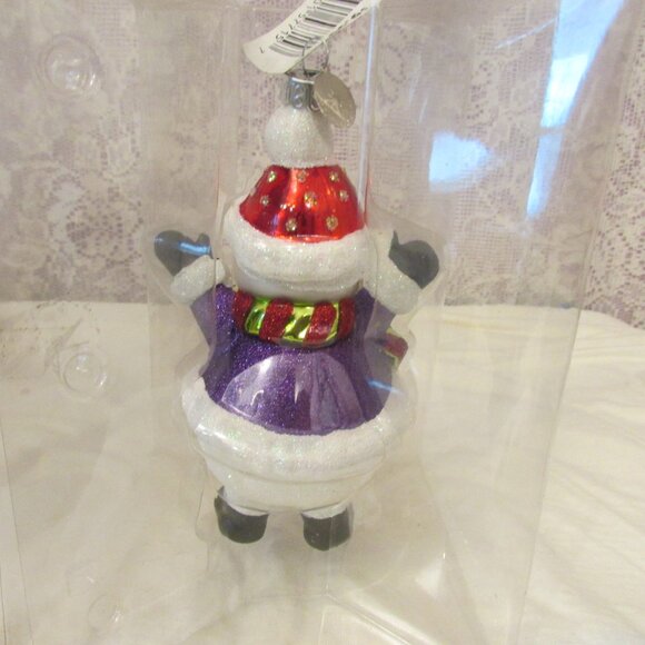 Celebrations By Radko Hand Crafted Glass Snowman Ornament 2012 Purple - Picture 8 of 9